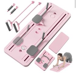Pilates Board - 2024 Pilates Reformer Set, Multi-Purpose Foldable Pilates Reformer Board for Home, 5in1 Pilates Sliding Board