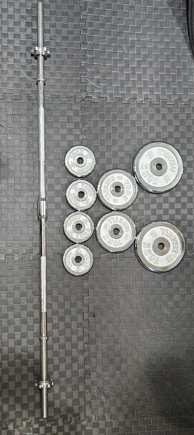 Premium Steel Barbell And Weights 