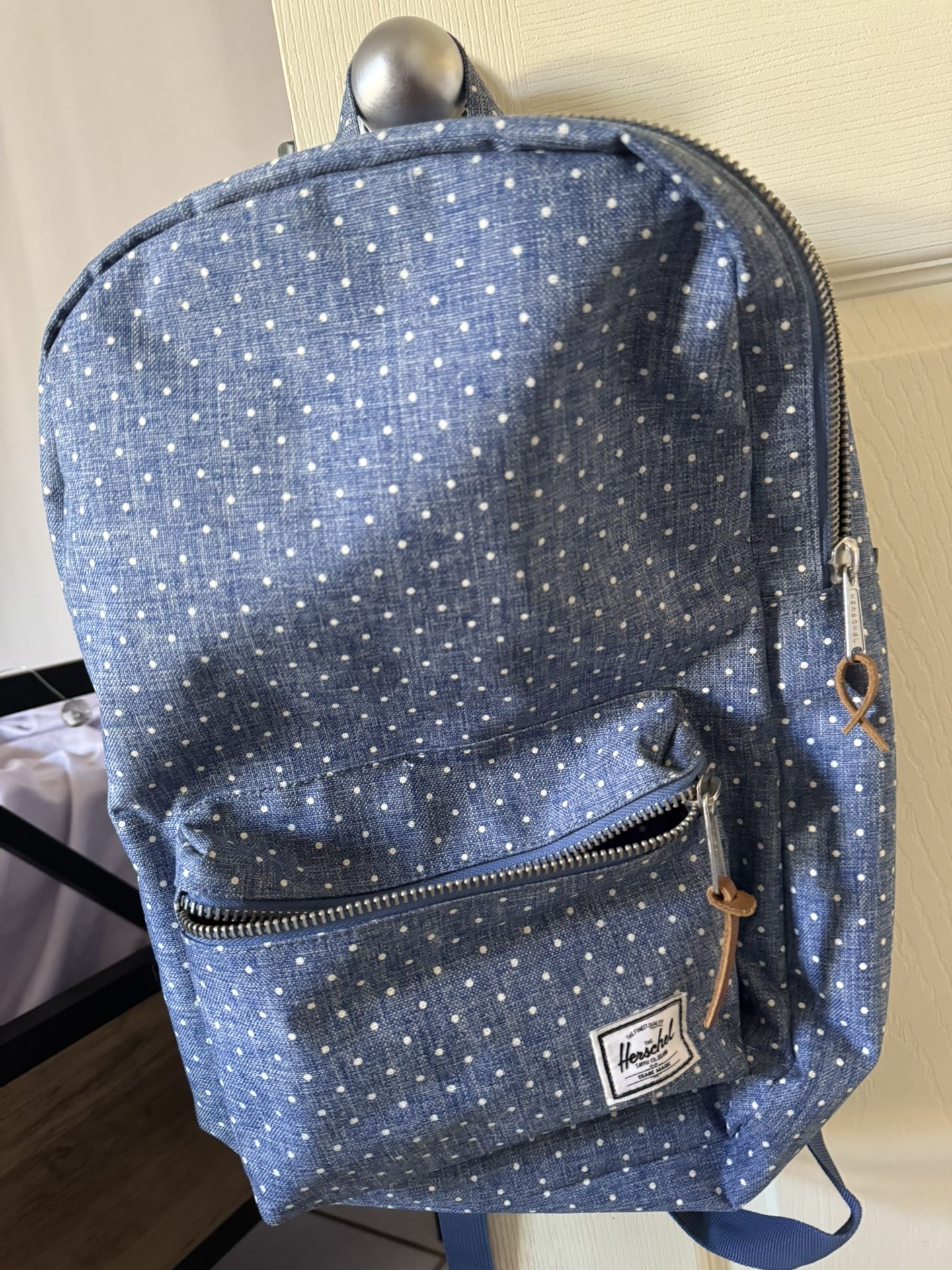 blue and white herschel backpack Settlement Backpack-Blue Mirage/White Stitch inch laptop compartment Herschel Pop Quiz 25L Backpack