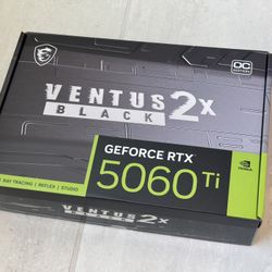 MSI GeForce RTX 5060 Ti 16G VENTUS 2X OC BLACK PLUS