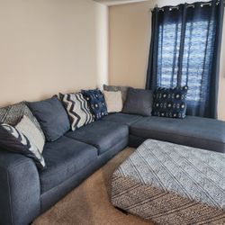 Sectional & Ottoman For Sale 