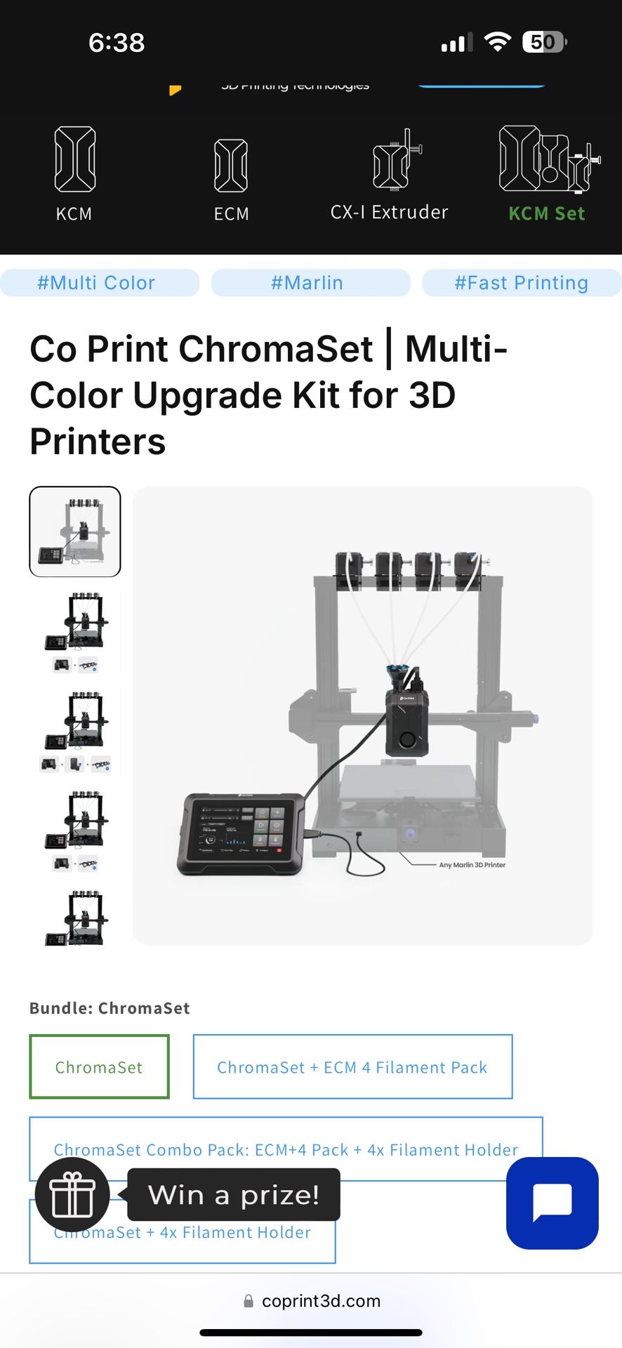 Co Print Kickstarter ChromaSet | Multi-Color Upgrade Kit for 3D Printers