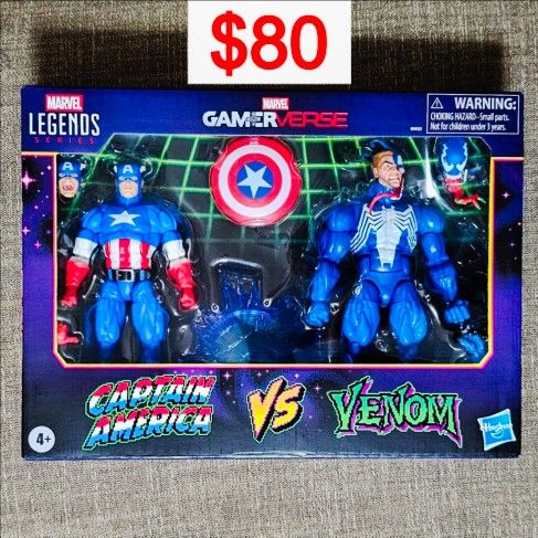 Marvel Legends Gamerverse: Captain America Vs Venom Action Figures