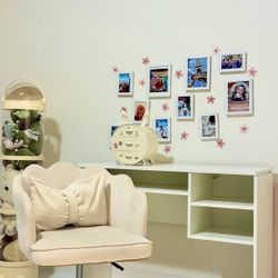 Kids Study Desk + Cream Petal Chair + Free Bunny Pencil Case 🌟