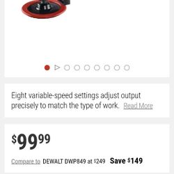 Bauer Polisher/ Sander 7in 12 Amp 8 Speed