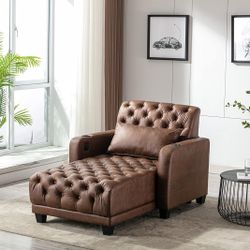 Convertible Sleeper Chair Bed - 40.16 Inch Recliner Sofa for Living Room - Electric Adjustable Backrest - Single Armchair Leisure Sofa Bed - Home Deco