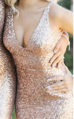 slim fit dress slacks Charlotte Rose Gold Sequin Maxi Dress with Cape Detail  Frock and Frill