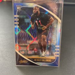 NFL 2020 Neville Gallimore Mirror Blue Rookie Dallas /75