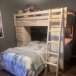 Bunk Beds with Desk and Dresser
