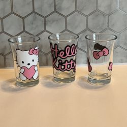 Hello Kitty Shot Glasses Set Of 3