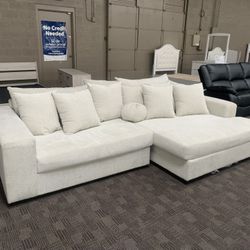 Deep Cream White Sectional Couch