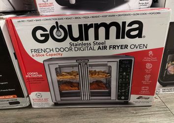 Gourmia French Door Air Fryer Toaster Oven – 6-Slice Capacity