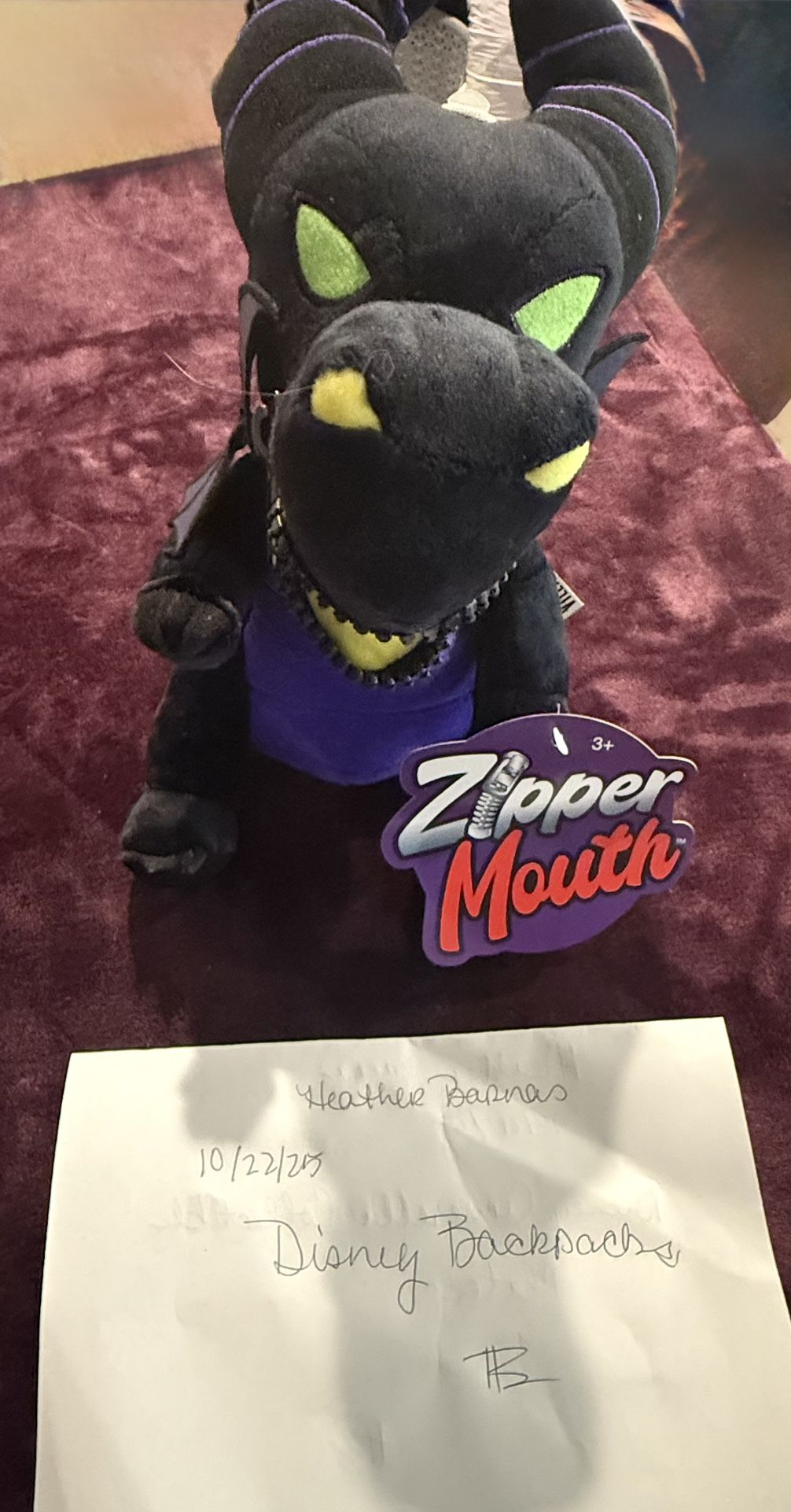 NWT ZipperMouth Maleficent Dragon Plush