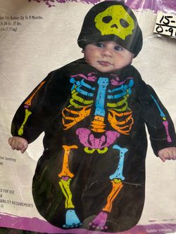 New, Baby Skeleton Costume size 0-9 mos