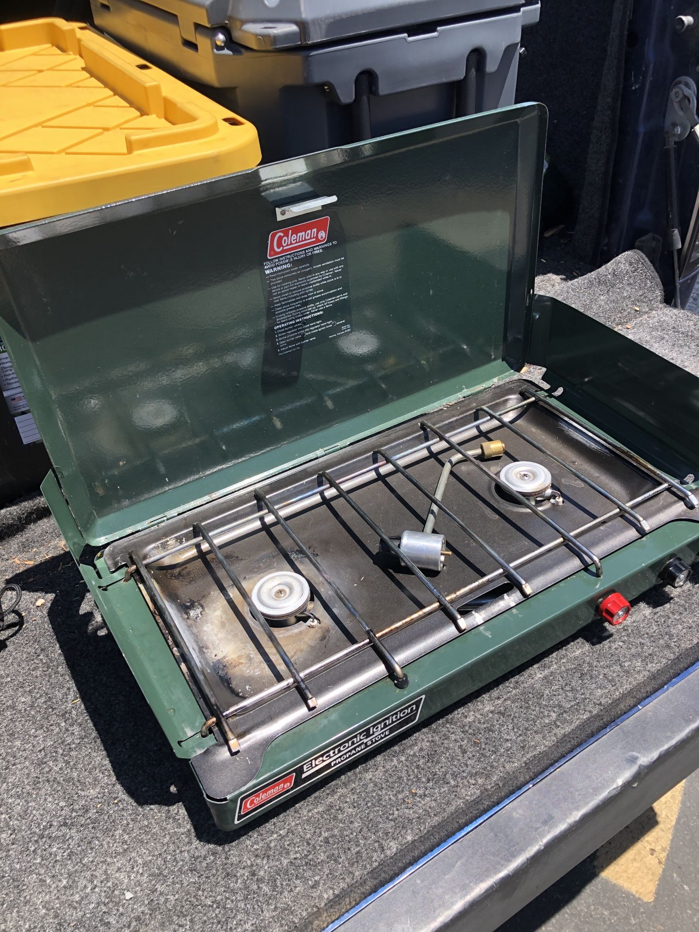 Vintage Coleman Propane Camp Stove Model 5435-700 with carry bag 