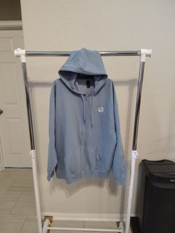 blue full zip hoodie jacket, Lone Star College, LSC, Unisex, Size XL