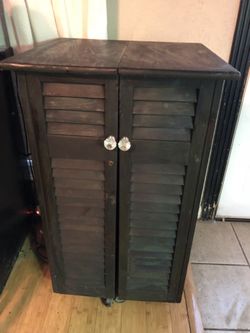 Hideaway storage dark wood