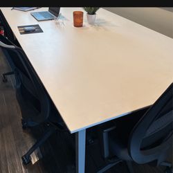 Desk / conference / office Table , Metal Bookshelf And  Office Chair 
