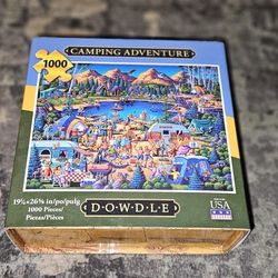 Camping Adventure 1000pc Puzzle 19x26 Art by Eric Dowdle Brand NEW & Sealed!!