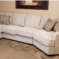 Analiese Ivory Tan Sectional Couch ⭐️ Brand New ⭐️ Fastest Delivery 🚚 