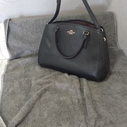 Jet Black Coach Designer Bag