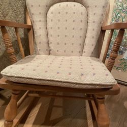 Child’s Rocking Chair Padded And Solid Wood