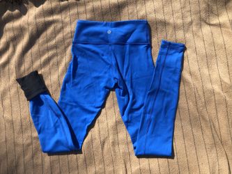 Blue and Black Lululemon Yoga Pants Size 2