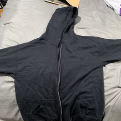 Black zip up hoodie size medium
