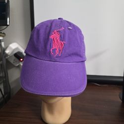 Ralph Lauren Hat Cap Strapback Purple Adjustable Embroidered Casual Fragrances