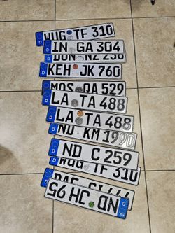 European License Plates
