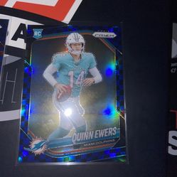 2025 Panini Prizm Football - Quinn Ewers #307 Black & Blue Checkerboard Holo