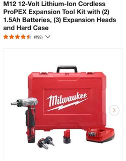 M12 12-VOLT LITHIUM-LON CORDLESS PROPEX EXPANSION TOOL KIT WITH (2) 1.5A