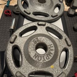 🏋️‍♂️ 2 x 25 LB Weight Plates – Standard 2” 