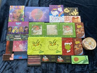 Variety of makeup palettes