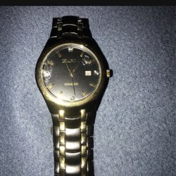 Elgin Black And Gold Watch 