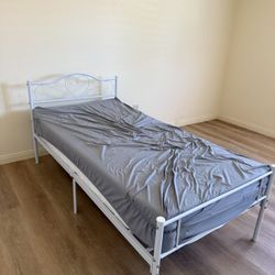 bed frame + mattress + topper (twin xl)