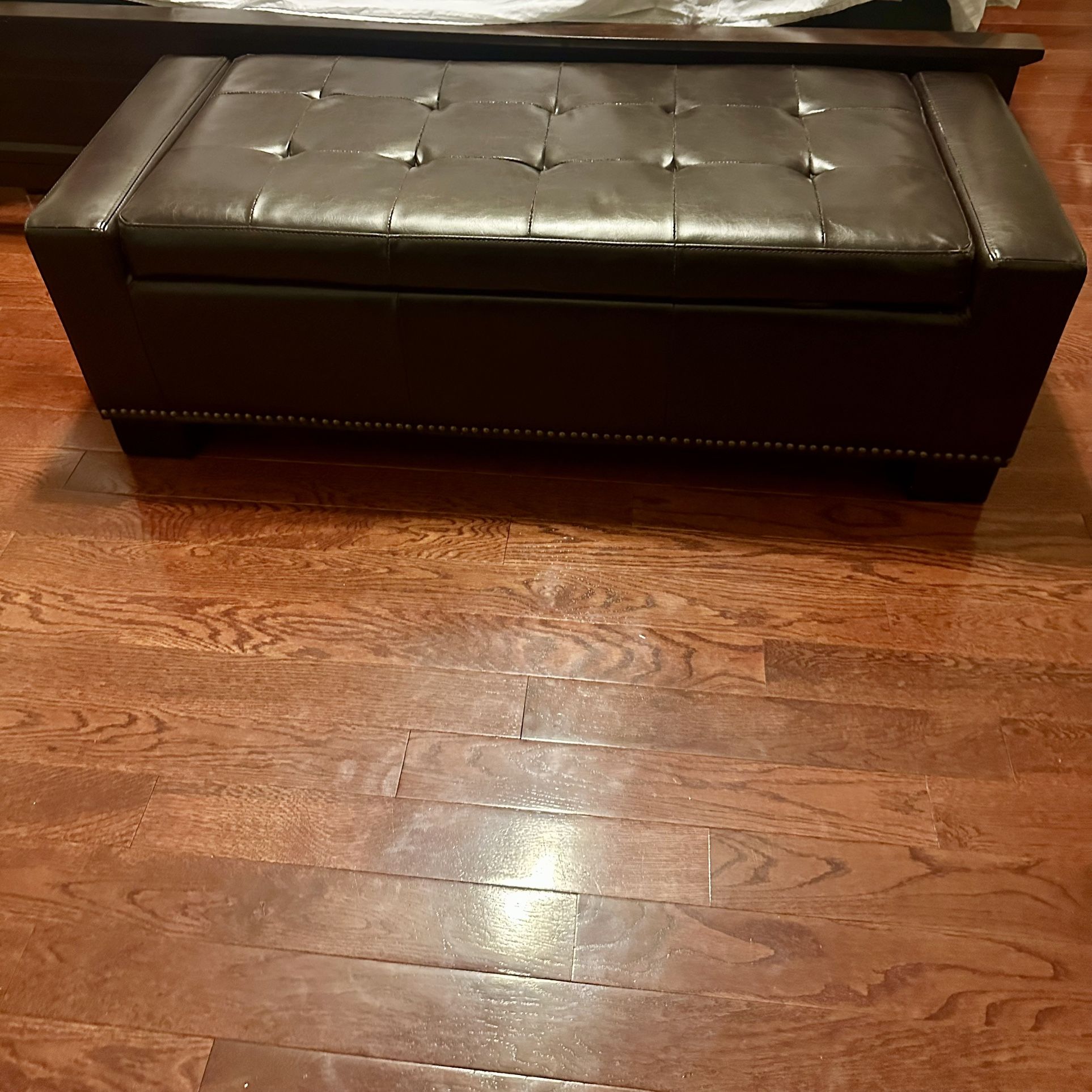 Dark Brown Storage Chest. 49.5” x 19.5” x 17”