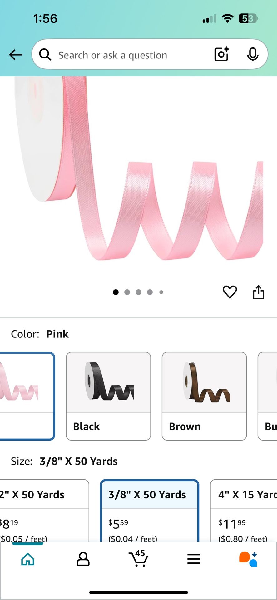 Pink Satin Ribbon