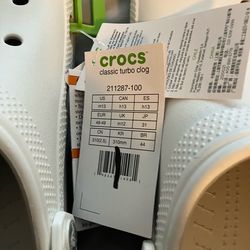 Men’s 13 W Bone Crocks W/Adjustable Strap(See & Click On Pictures). New. Never Been Worn.