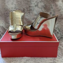 Metallic Gold Heels 