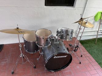 Ludwig BackBeat 5-Piece Drum Set + Meinl HCS Ride Cymbal