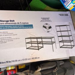 Metal Heavy Duty 5-tier Shelving Unit 48x24x72