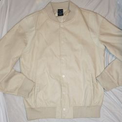 Ring of Fire Beige Bomber Jacket - Size Medium