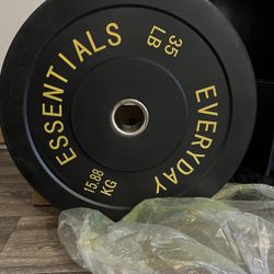 3x 35 Lbs Bumper Weights 