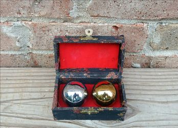 Vintage Lotus Pond Gold/Silver Boading/Chime Balls