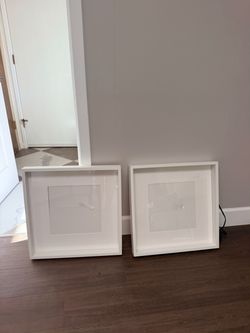 IKEA white square sannahed Frames 19 ¾x19 ¾ " bundle of two