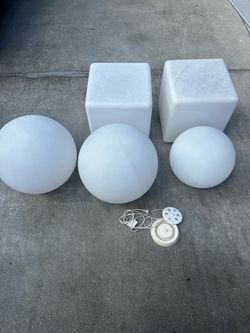 Modern Sphere and Cube LED lights