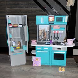 My Life Kitchen Play Set for 18" Dolls American Girl Stove/Sink/Fridge/Accessori
