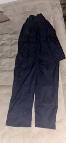 blue navy overalls spirt Halloween size large in kids