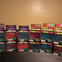 NeeDoh Nice Cubes Normal and Glitter and Glow!!